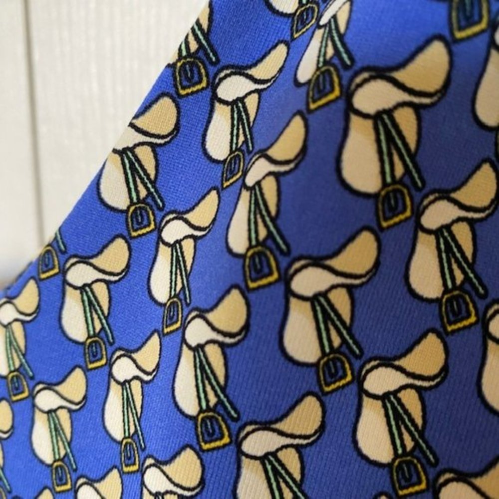 J. McLaughlin Dress Women XS Halter Tie Neck Key Catalina Cloth Equestrian Print